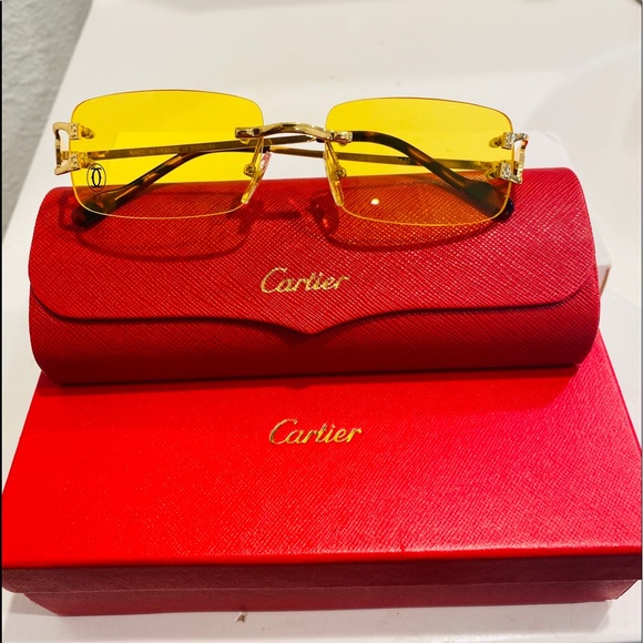 Yellow cartier glasses Clearance